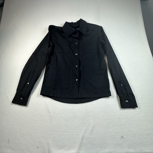 Woolly Jackets & Blazers - Woolly Shacket Womens XS Black LONGHAUL Midweight Shacket Merino Wool Stretch